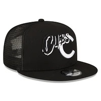 Men's New Era Black Chicago Cubs Street Trucker 9FIFTY Snapback Hat