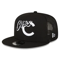 Men's New Era Black Chicago Cubs Street Trucker 9FIFTY Snapback Hat