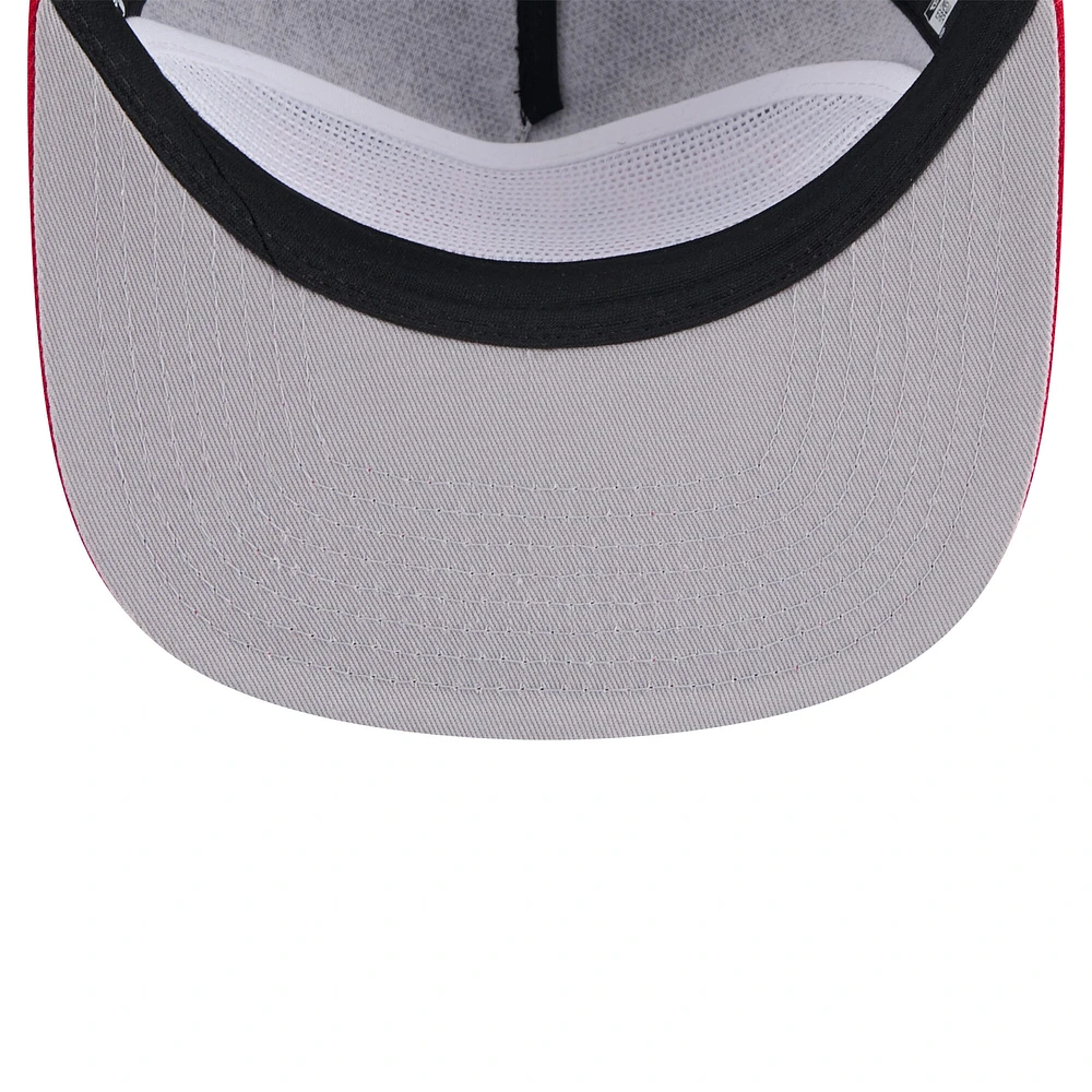 Men's New Era Black Chicago Cubs Throwback Meshback Golfer Hat