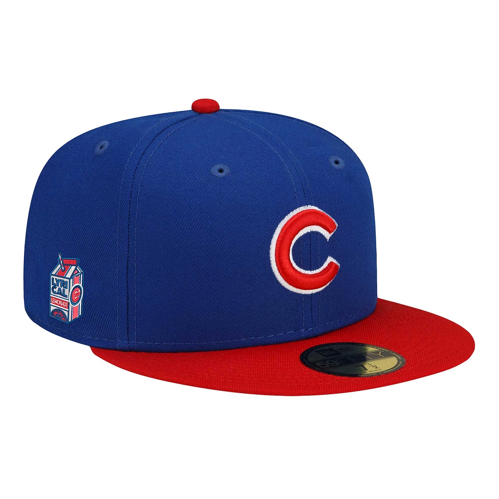 Men's New Era Blue Chicago Cubs Lyrical Lemonade x 59FIFTY Fitted Hat