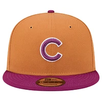 Men's New Era Brown/Purple Chicago Cubs Color Pack Two-Tone 9FIFTY Snapback Hat