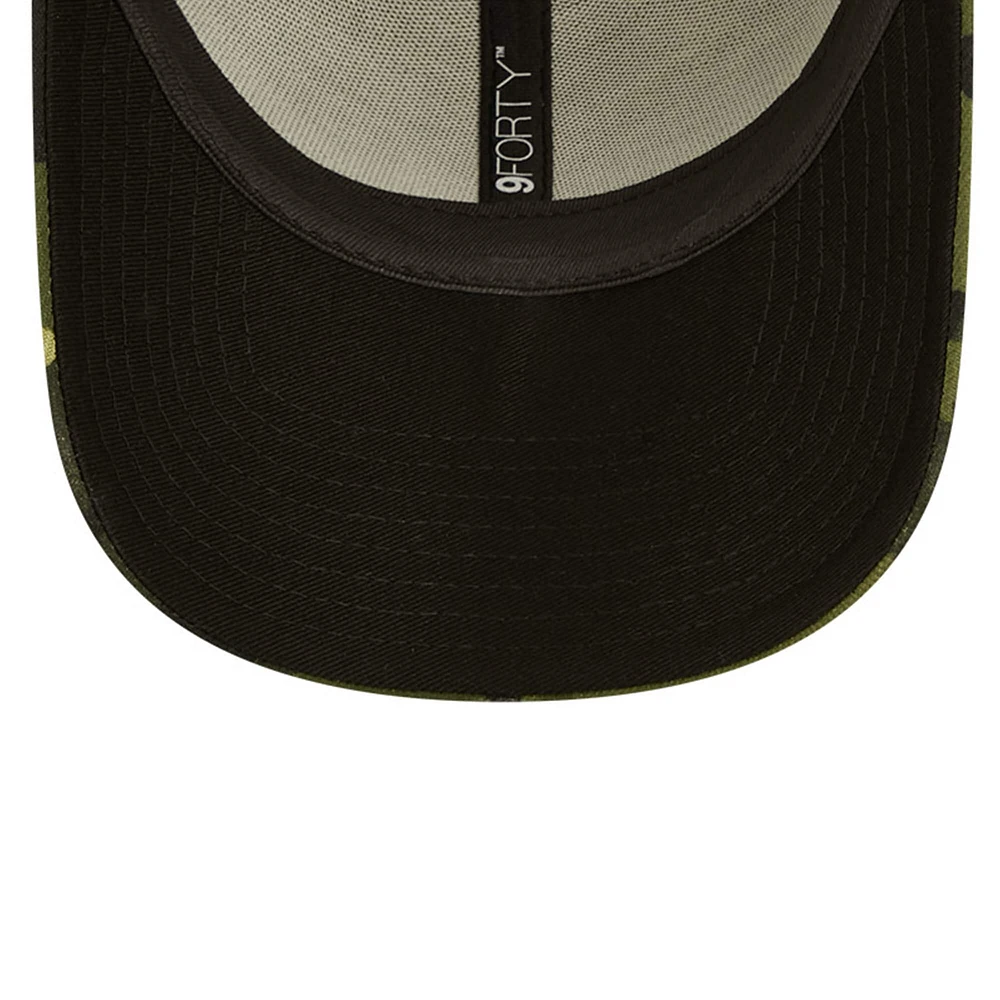 Men's New Era Camo Chicago Cubs 2022 Armed Forces Day 9FORTY Snapback Adjustable Hat
