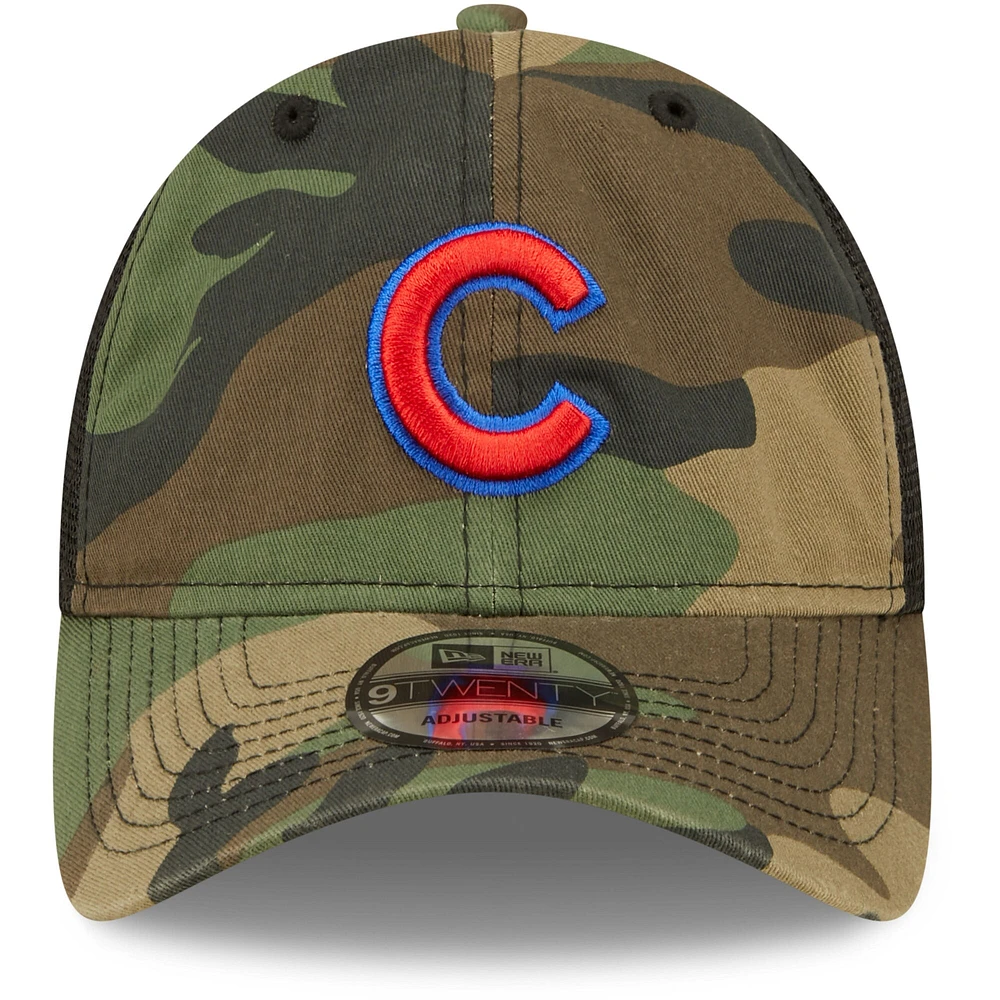 Men's New Era Camo Chicago Cubs Trucker 9TWENTY Snapback Hat