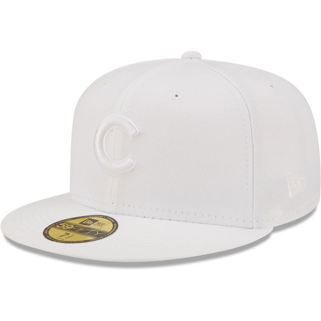 Casquette ajustée 59FIFTY Chicago Cubs New Era pour homme, blanc sur
