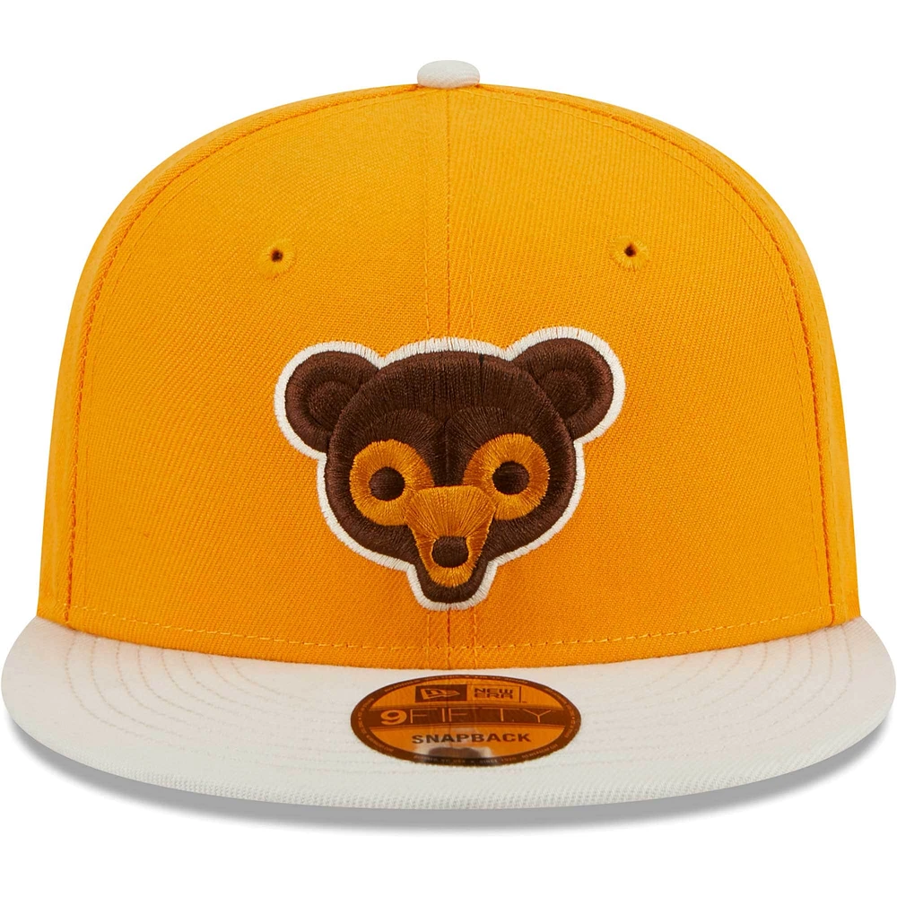 Men's New Era Gold Chicago Cubs Tiramisu  9FIFTY Snapback Hat