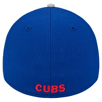 Men's New Era Gray/Royal Chicago Cubs Visor Trim 39THIRTY Flex Hat