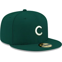 Men's New Era Green Chicago Cubs White Logo 59FIFTY Fitted Hat
