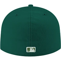 Men's New Era Green Chicago Cubs White Logo 59FIFTY Fitted Hat