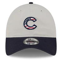 Casquette réglable New Era kaki/noir Chicago Cubs 2024 4 juillet 9TWENTY pour hommes
