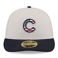 Men's New Era  Khaki/Black Chicago Cubs 2024 Fourth of July Low Profile 59FIFTY Fitted Hat