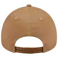 Men's New Era Khaki Chicago Cubs A-Frame 9FORTY Adjustable Hat