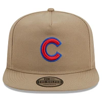 Men's New Era  Khaki Chicago Cubs Golfer Adjustable Hat