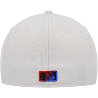Men's New Era Khaki Chicago Cubs Stone Dim Undervisor 59FIFTY Fitted Hat