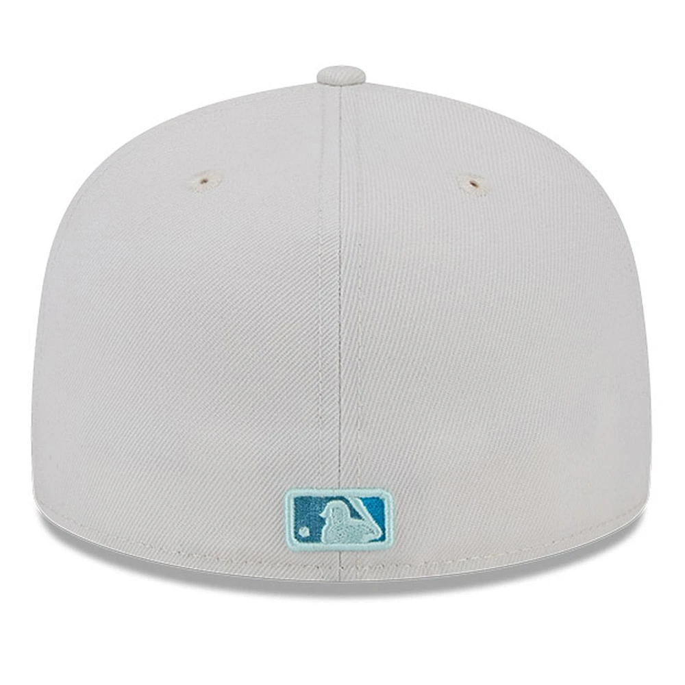 Men's New Era Khaki Chicago Cubs Stone Mist 59FIFTY Fitted Hat