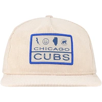 Men's New Era Khaki Chicago Cubs Summer Essential Golfer Snapback Hat
