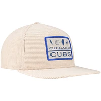 Men's New Era Khaki Chicago Cubs Summer Essential Golfer Snapback Hat
