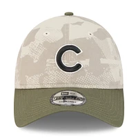 Men's New Era Light Beige/Olive Chicago Cubs 2025 Armed Forces Day 9TWENTY Adjustable Hat