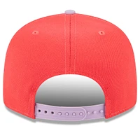 Casquette Snapback 9FIFTY Spring Basic Two-Tone pour homme Chicago Cubs New Era rouge/violet