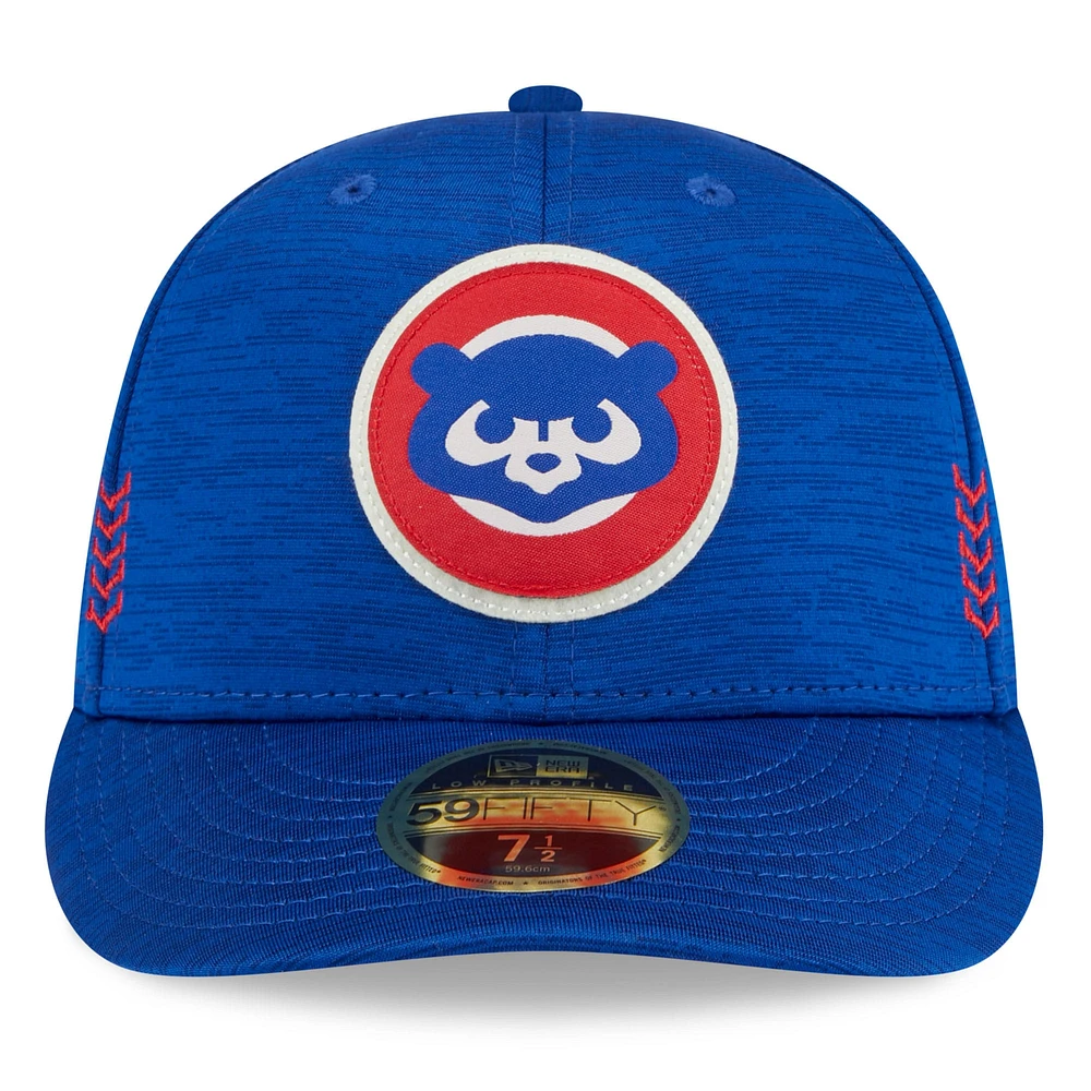 Men's New Era  Royal Chicago Cubs 2024 Clubhouse Low Profile 59FIFTY Fitted Hat