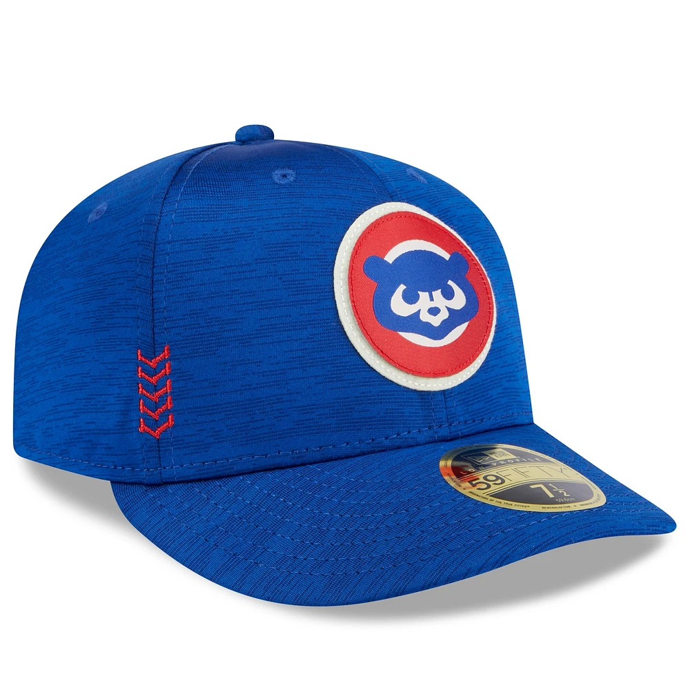 Men's New Era  Royal Chicago Cubs 2024 Clubhouse Low Profile 59FIFTY Fitted Hat