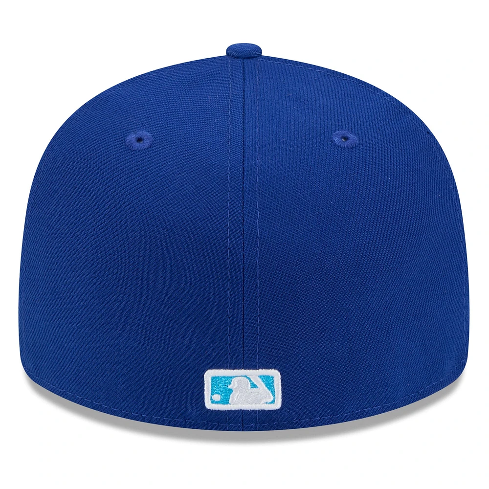 Casquette ajustée 59FIFTY à profil bas pour la fête des pères Royal Chicago Cubs 2024 New Era hommes
