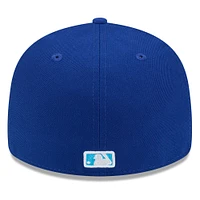 Casquette ajustée 59FIFTY à profil bas pour la fête des pères Royal Chicago Cubs 2024 New Era hommes