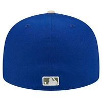 Men's New Era Royal Chicago Cubs Canvas A-Frame 59FIFTY Fitted Hat