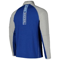 Men's New Era Royal Chicago Cubs Father's Day Raglan Quarter-Zip Top