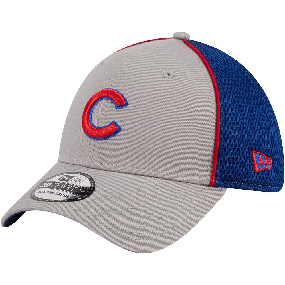 Men's New Era Royal Chicago Cubs Pipe 39THIRTY Flex Hat
