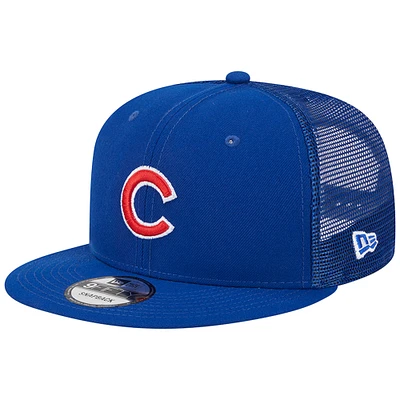 Casquette New Era Royal Chicago Cubs Team Color Trucker 9FIFTY Snapback pour homme