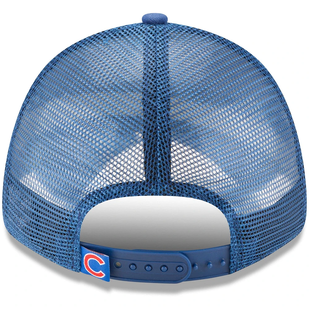 Men's New Era Royal Chicago Cubs Trucker 9FORTY Adjustable Snapback Hat