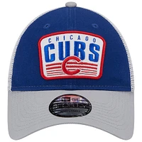 Men's New Era Royal Chicago Cubs Two-Tone Patch 9FORTY Snapback Hat