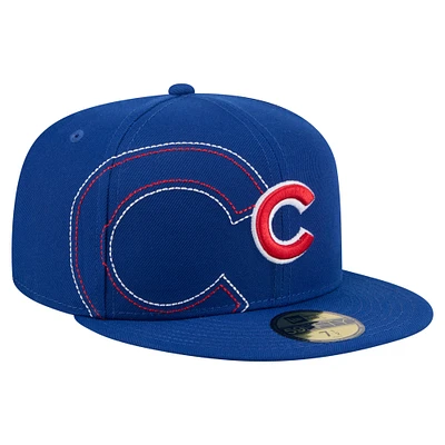 Casquette ajustée 59FIFTY Royal Chicago Cubs pour homme New Era