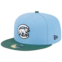 Men's New Era  Sky Blue/Cilantro Chicago Cubs Wrigley Field 59FIFTY Fitted Hat