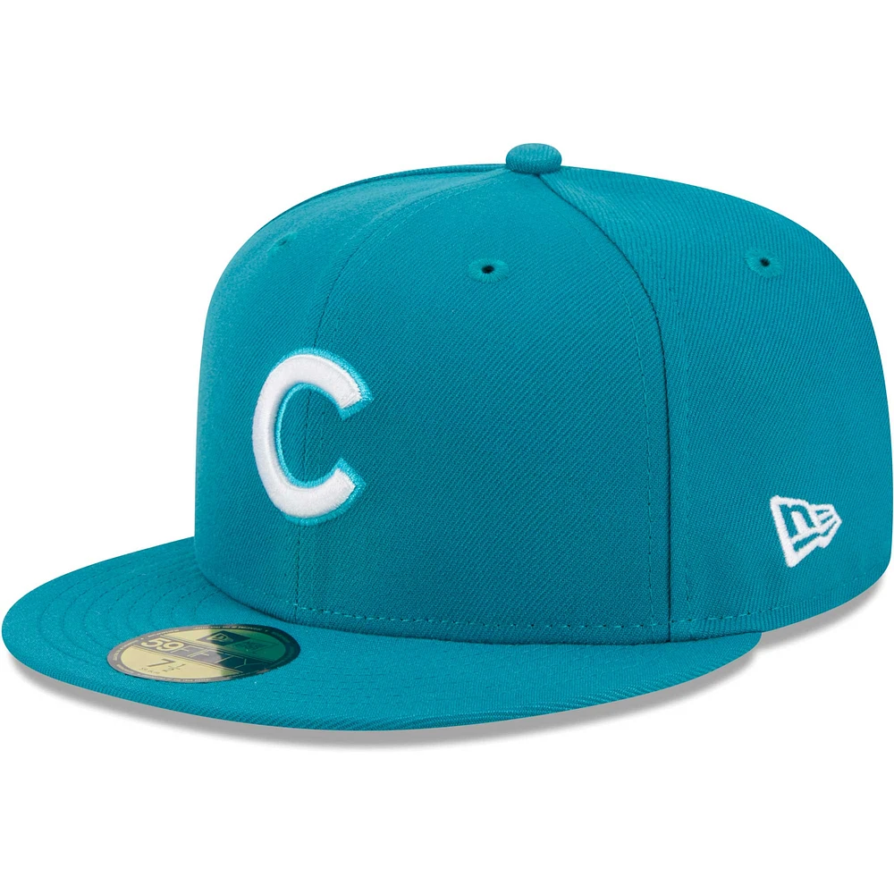 Men's New Era Turquoise Chicago Cubs 59FIFTY Fitted Hat