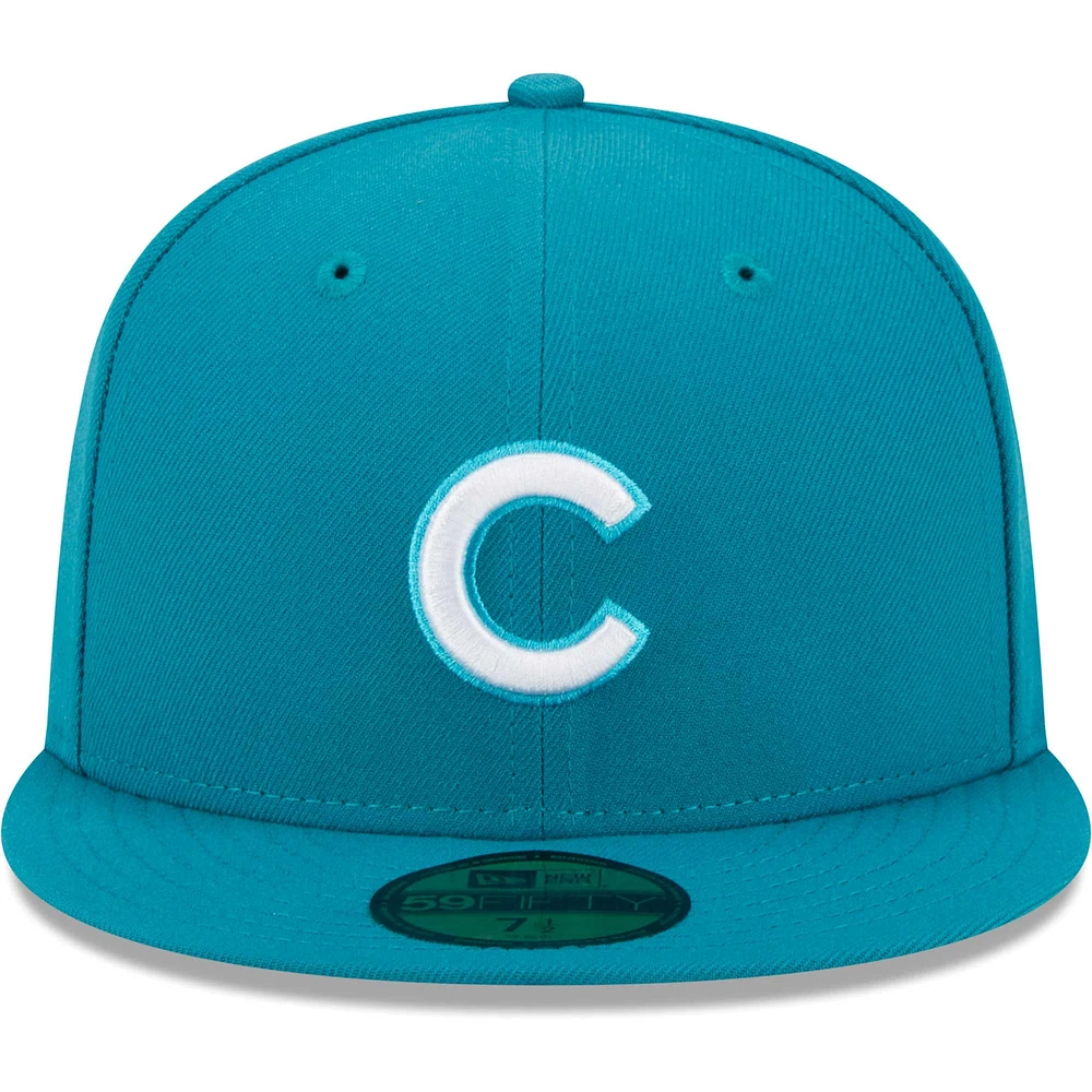Men's New Era Turquoise Chicago Cubs 59FIFTY Fitted Hat