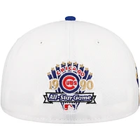 Men's New Era White/Royal Chicago Cubs Major Sidepatch 59FIFTY Fitted Hat