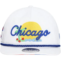 Men's New Era White Chicago Cubs Paradise Golfer Adjustable Hat