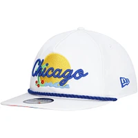 Men's New Era White Chicago Cubs Paradise Golfer Adjustable Hat