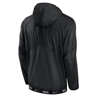 Men's Nike Black Chicago Cubs Authentic Night Game Performance Half-Zip Windbreaker