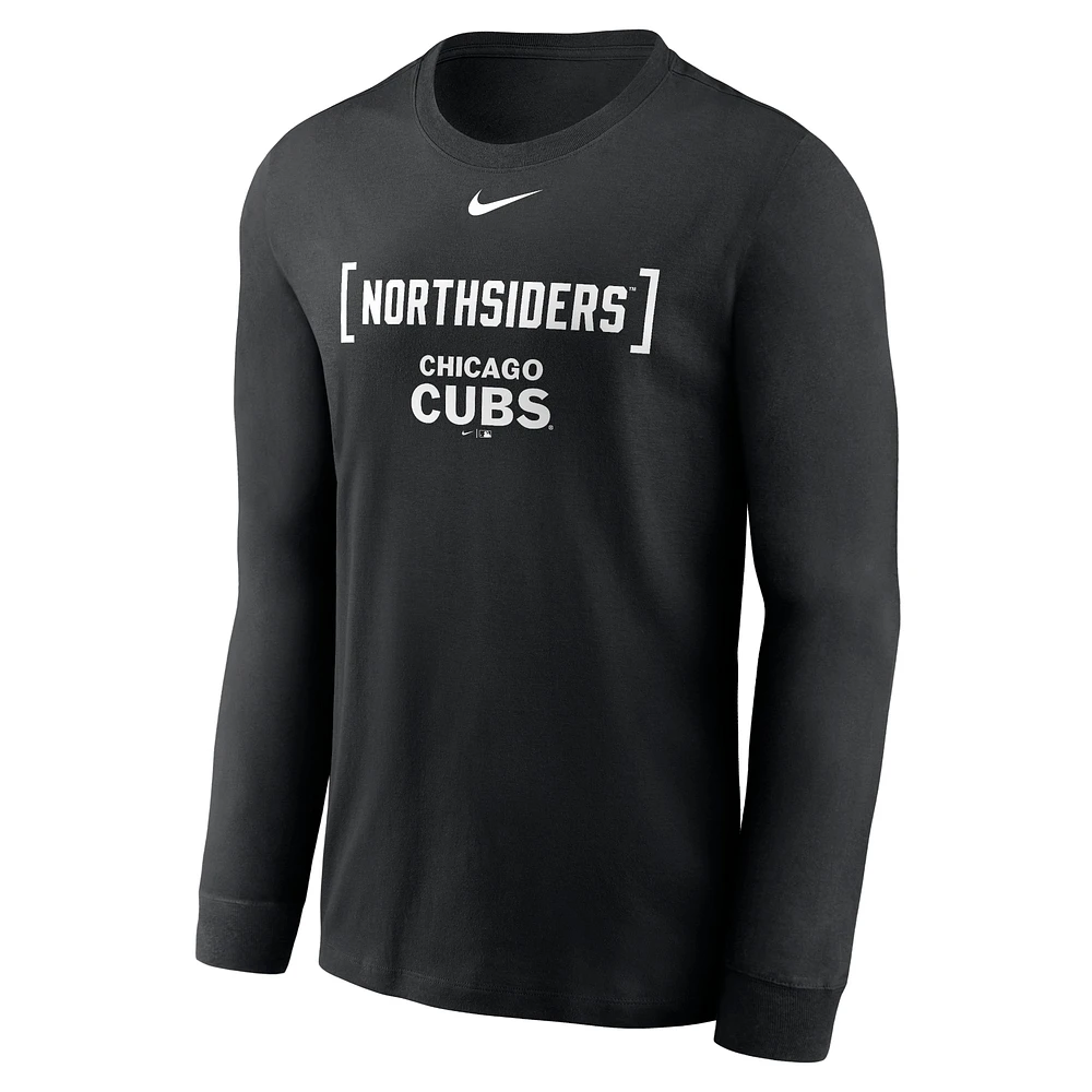 Men's Nike Black Chicago Cubs Local Nickname Long Sleeve T-Shirt