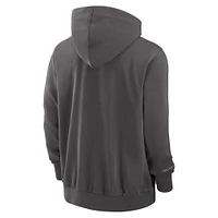 Men's Nike Charcoal Chicago Cubs Authentic Collection Travel Player Performance Full-Zip Hoodie