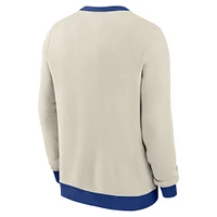 Men's Nike Cream Chicago Cubs Cooperstown Collection Pullover Sweatshirt