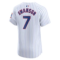 Men's Nike Dansby Swanson White Chicago Cubs Home Elite Player Jersey
