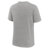 Men's Nike Heather Gray Chicago Cubs Cooperstown Collection Retro Tri-Blend T-Shirt