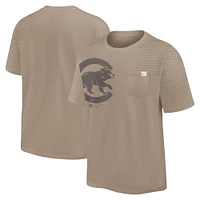 Men's Nike Khaki Chicago Cubs Statement Max90 Pocket T-Shirt