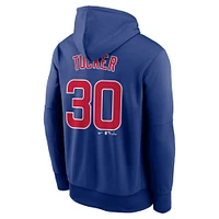 Men's Nike Kyle Tucker Blue Chicago Cubs Player Name & Number Pullover Hoodie