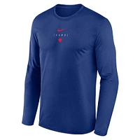Men's Nike Royal Chicago Cubs Large Swoosh Back Legend Performance T-Shirt