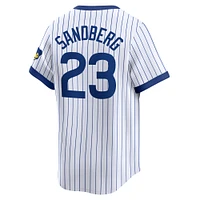 Men's Nike Ryne Sandberg White Chicago Cubs Throwback Cooperstown Limited Jersey