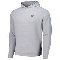 Men's Peter Millar Gray Chicago Cubs Pine Logo Camo Performance Raglan Pullover Hoodie
